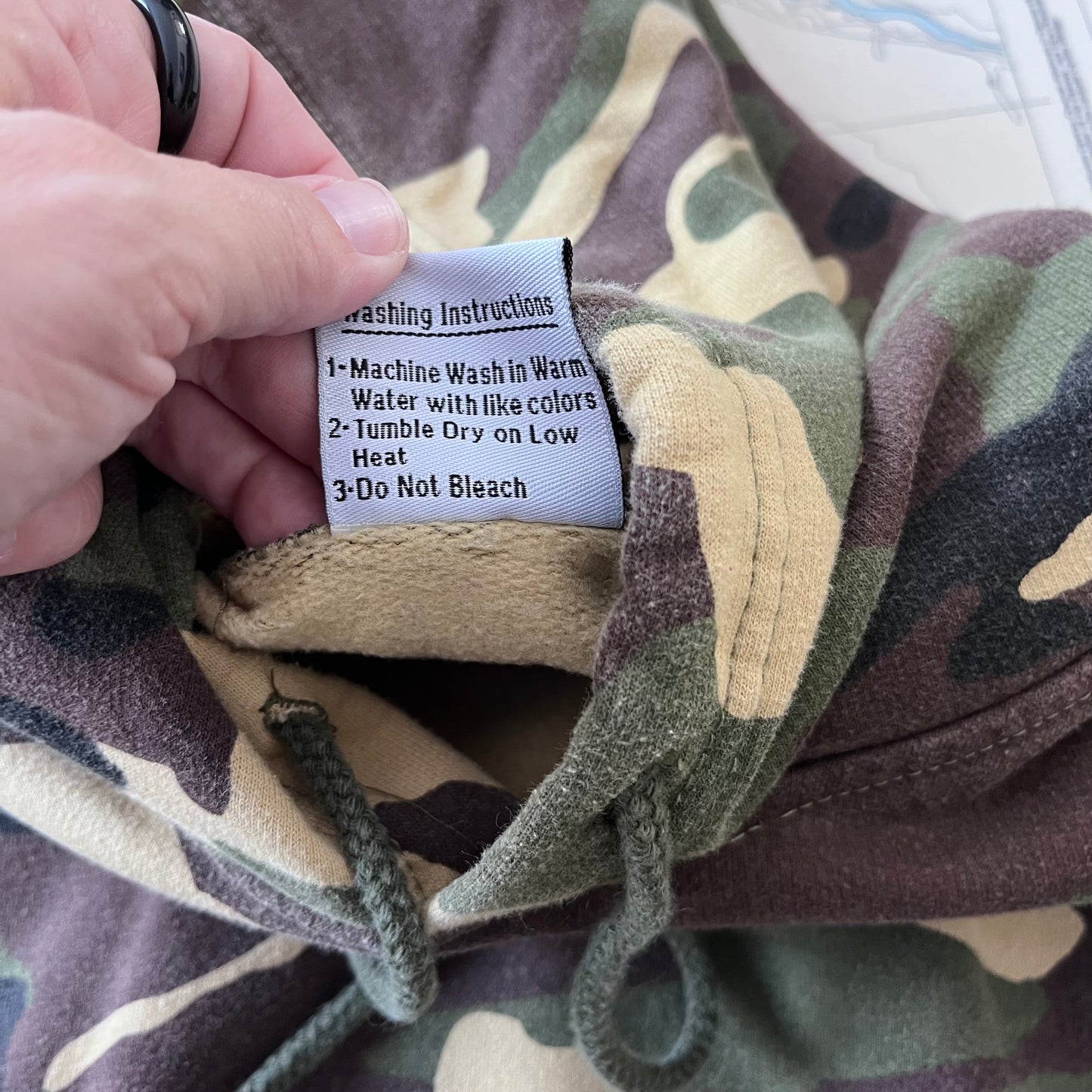 Vintage Rothco Camouflage Print Hoodie