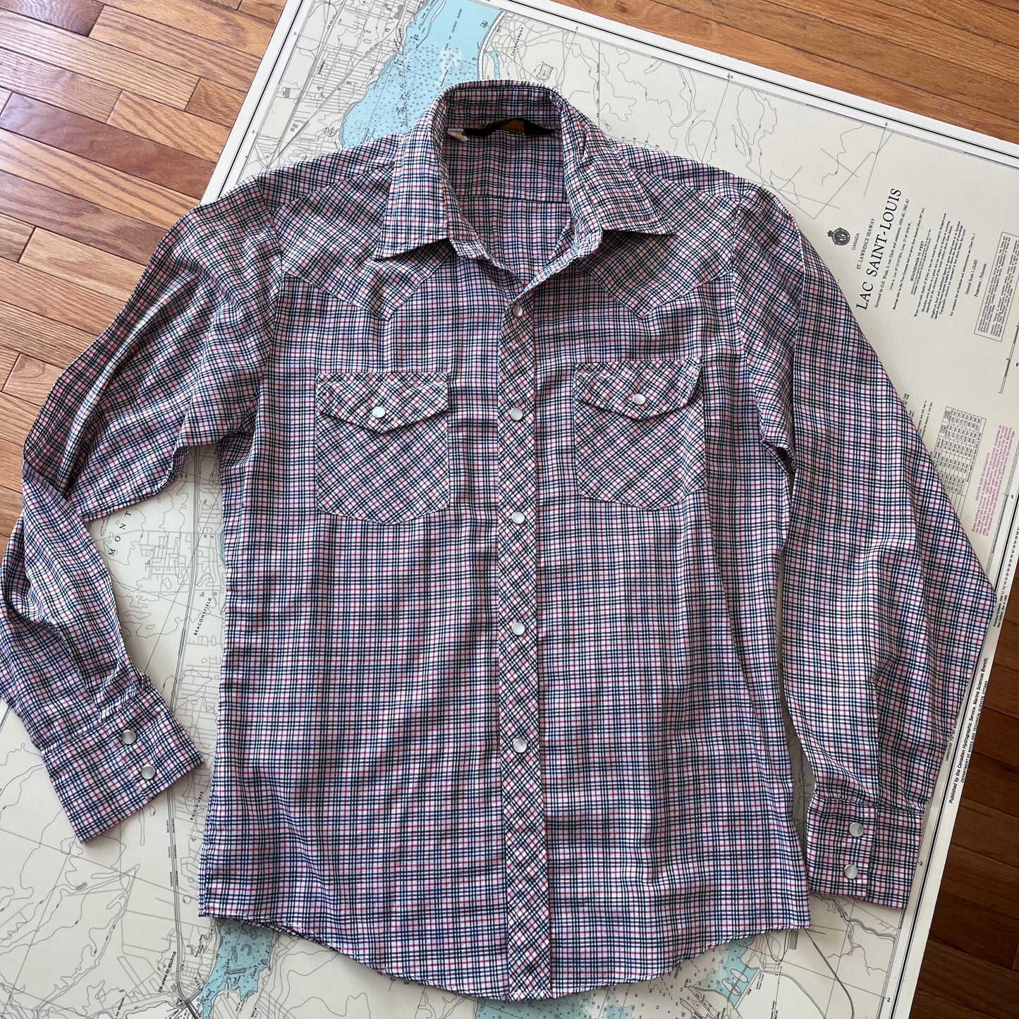 Vintage 70s Style Club Western Button Up Shirt