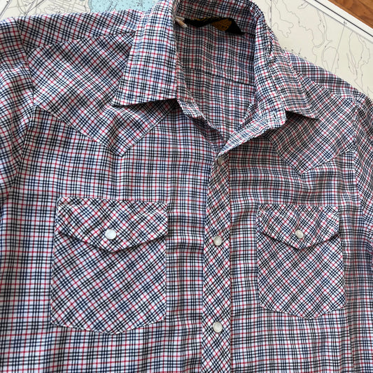 Vintage 70s Style Club Western Button Up Shirt