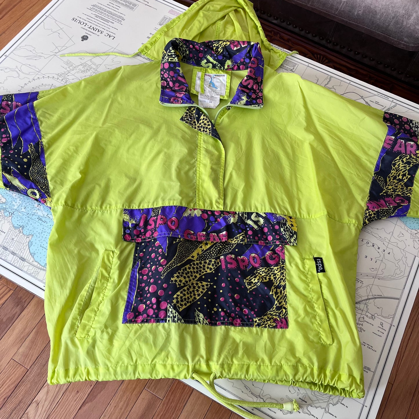 Vintage Neon ISPO Spring Windbreaker / Rain Jacket