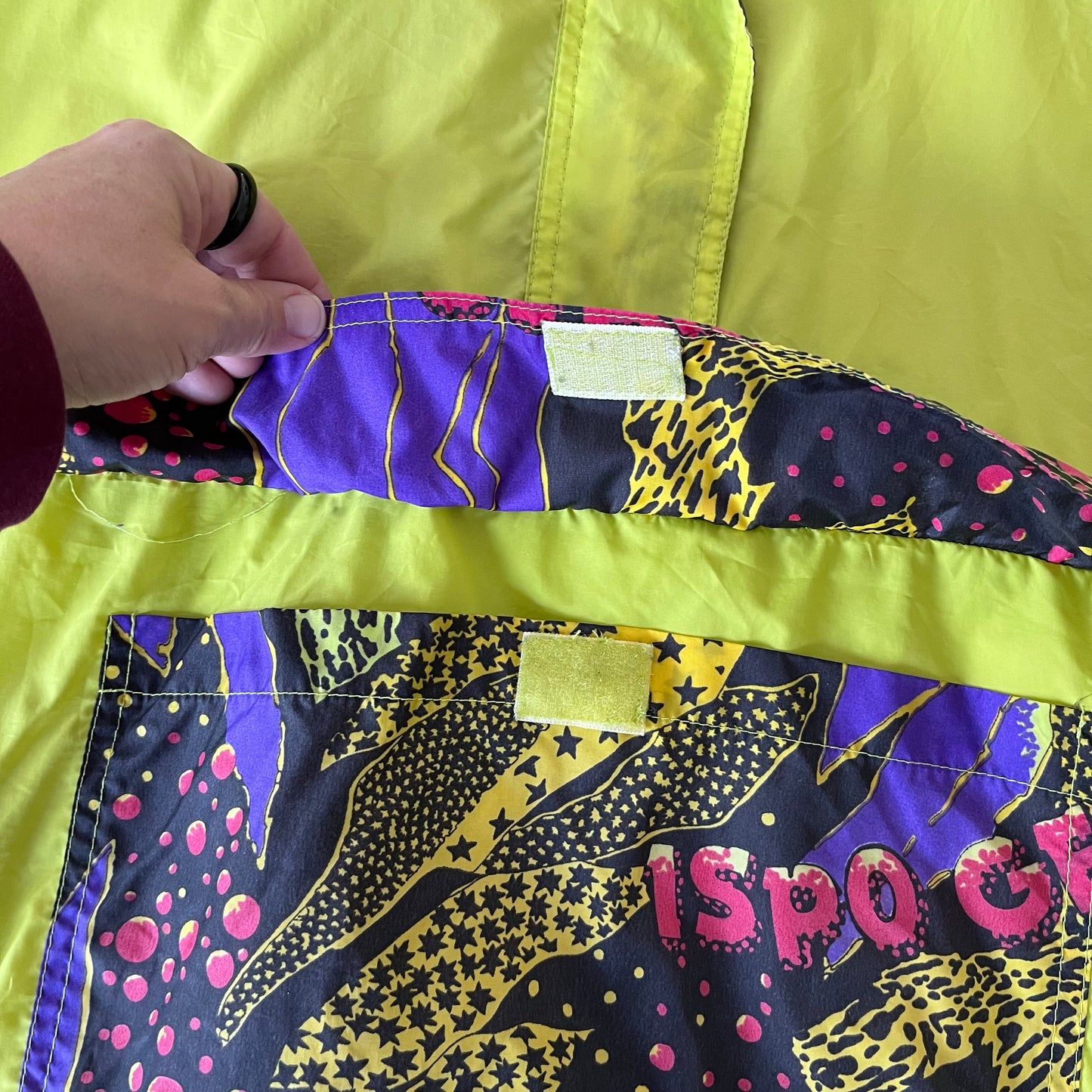 Vintage Neon ISPO Spring Windbreaker / Rain Jacket