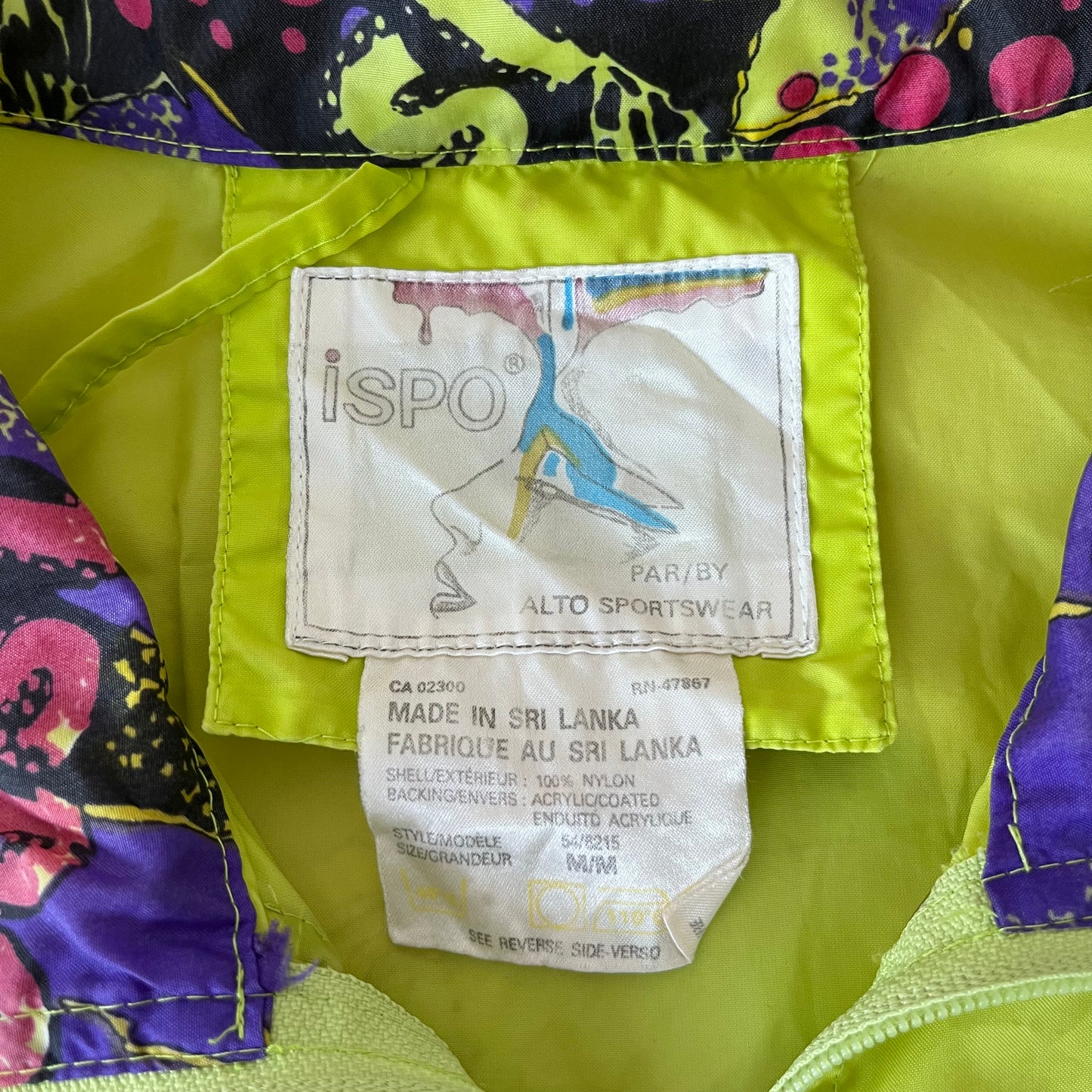 Vintage Neon ISPO Spring Windbreaker / Rain Jacket