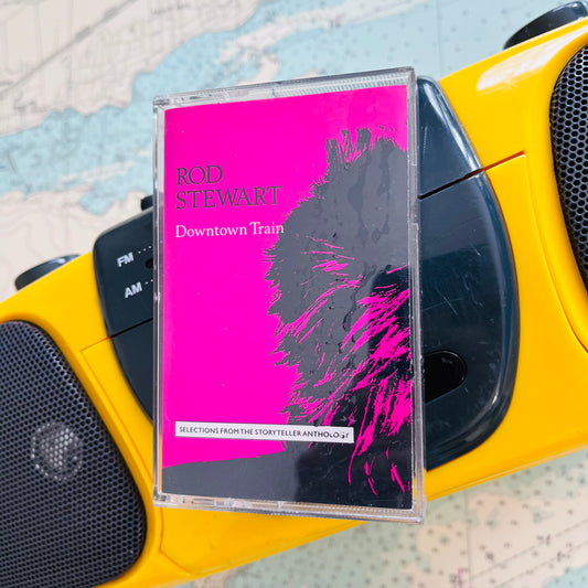 Vintage 1989 Rod Stewart Downtown Train Cassette Tape