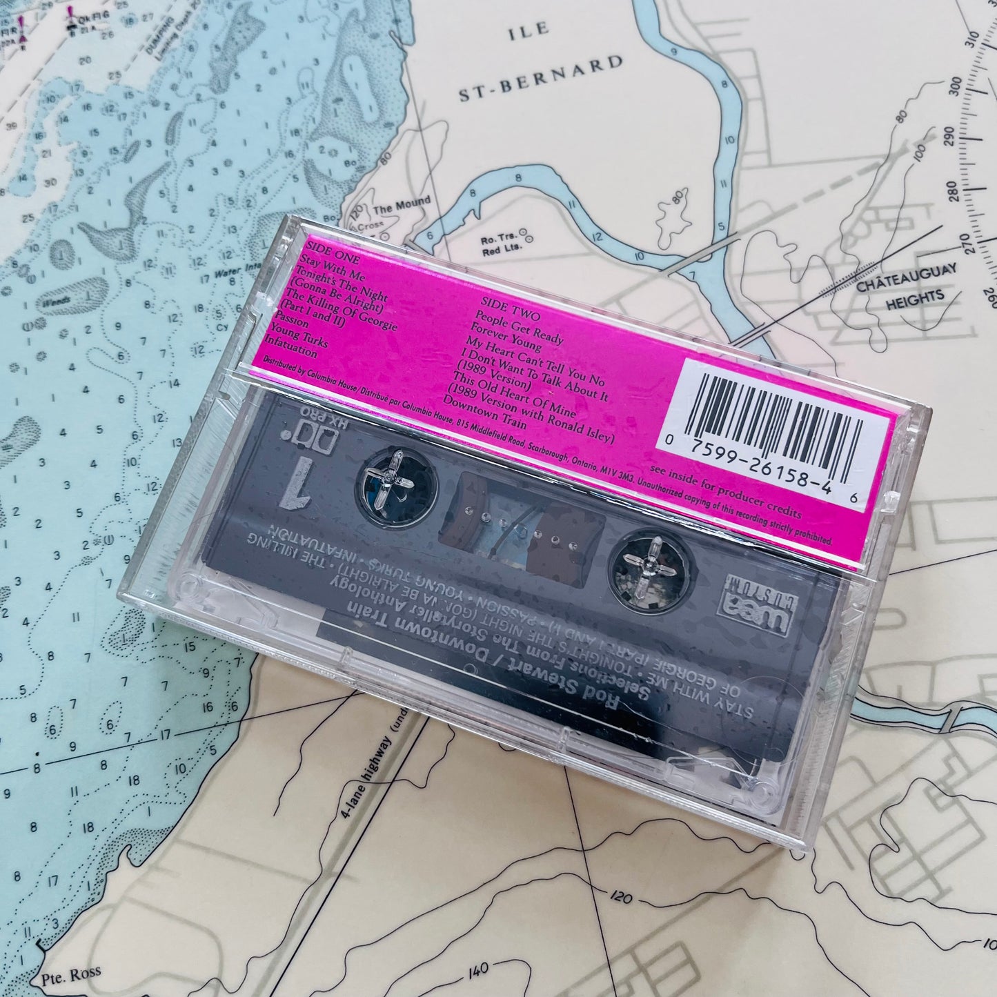 Vintage 1989 Rod Stewart Downtown Train Cassette Tape