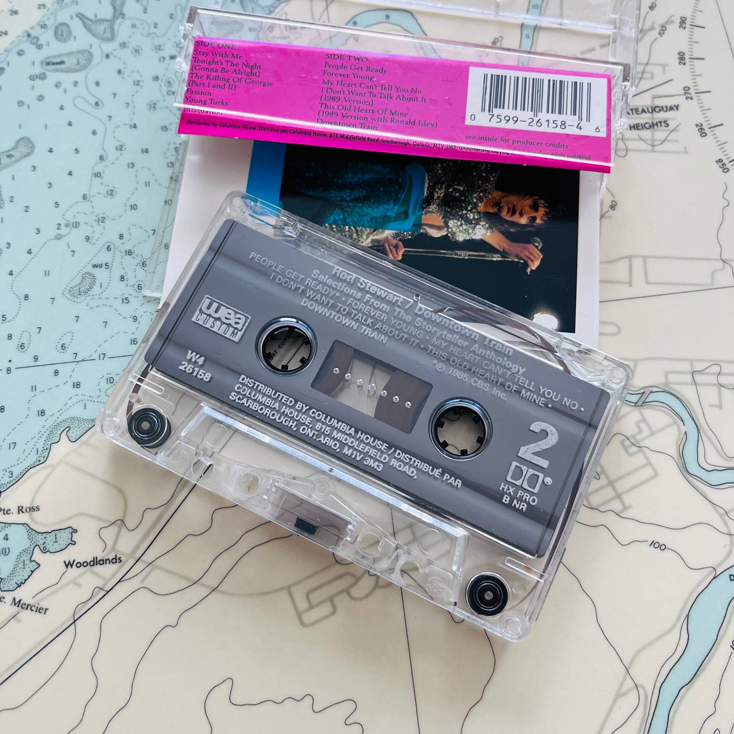 Vintage 1989 Rod Stewart Downtown Train Cassette Tape