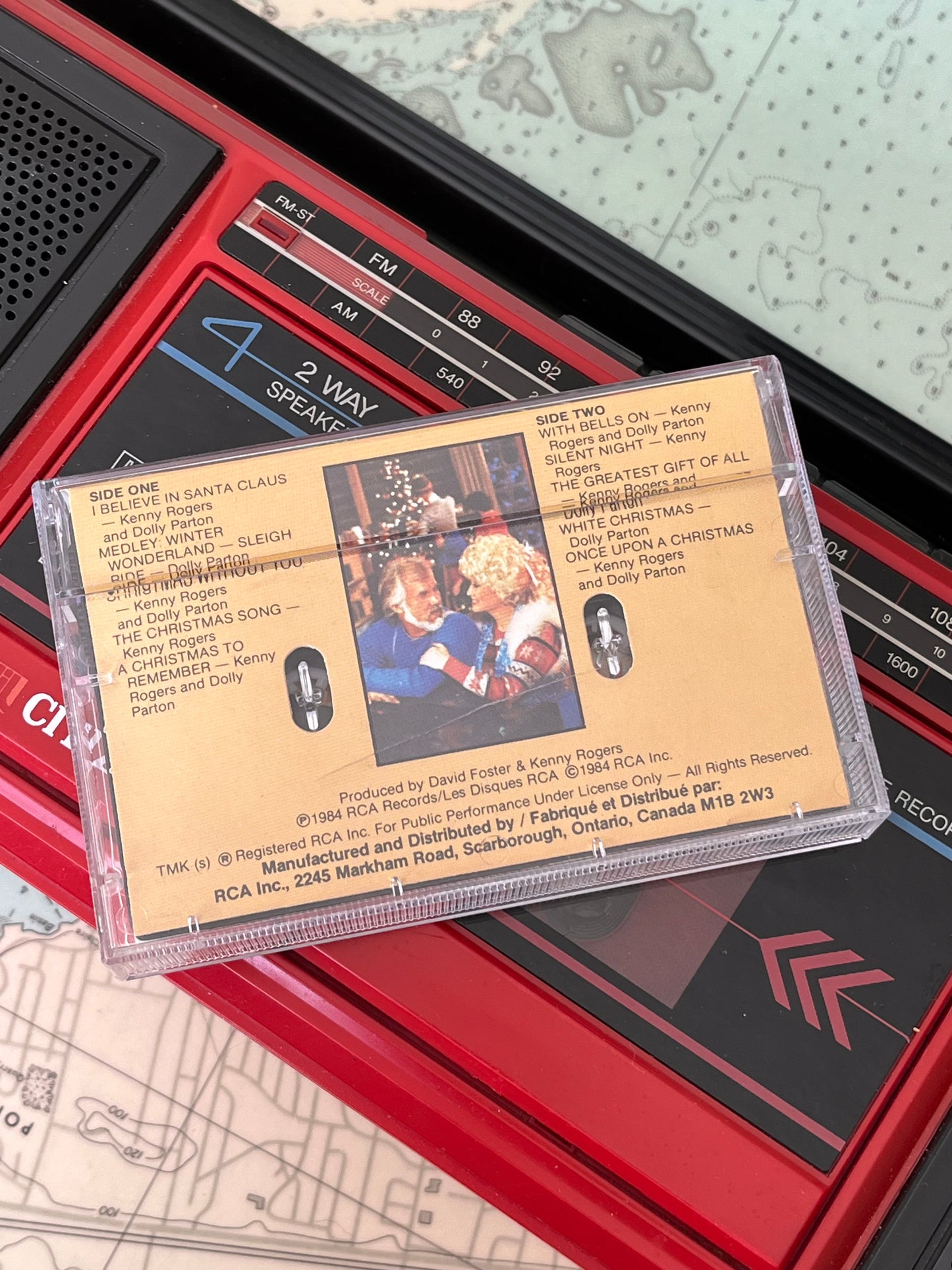 Vintage 1984 Kenny Rogers and Dolly Parton Once Upon A Christmas Cassette Tape