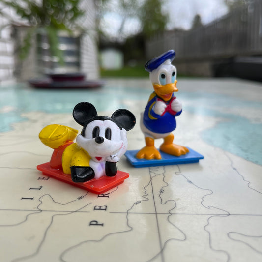 Vintage Mickey Mouse and Donald Duck Figurines
