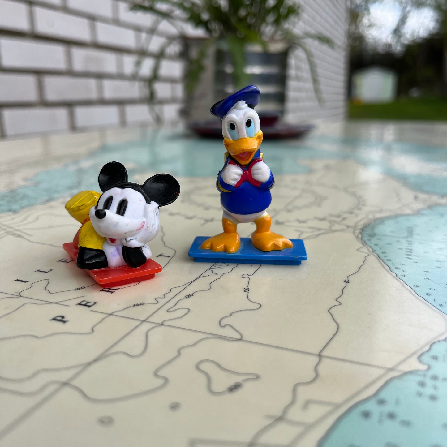 Vintage Mickey Mouse and Donald Duck Figurines