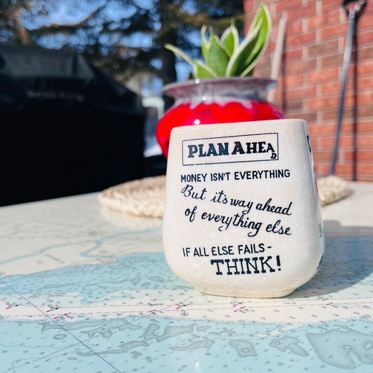 Vintage 70s Plan Ahead Graphic Mug