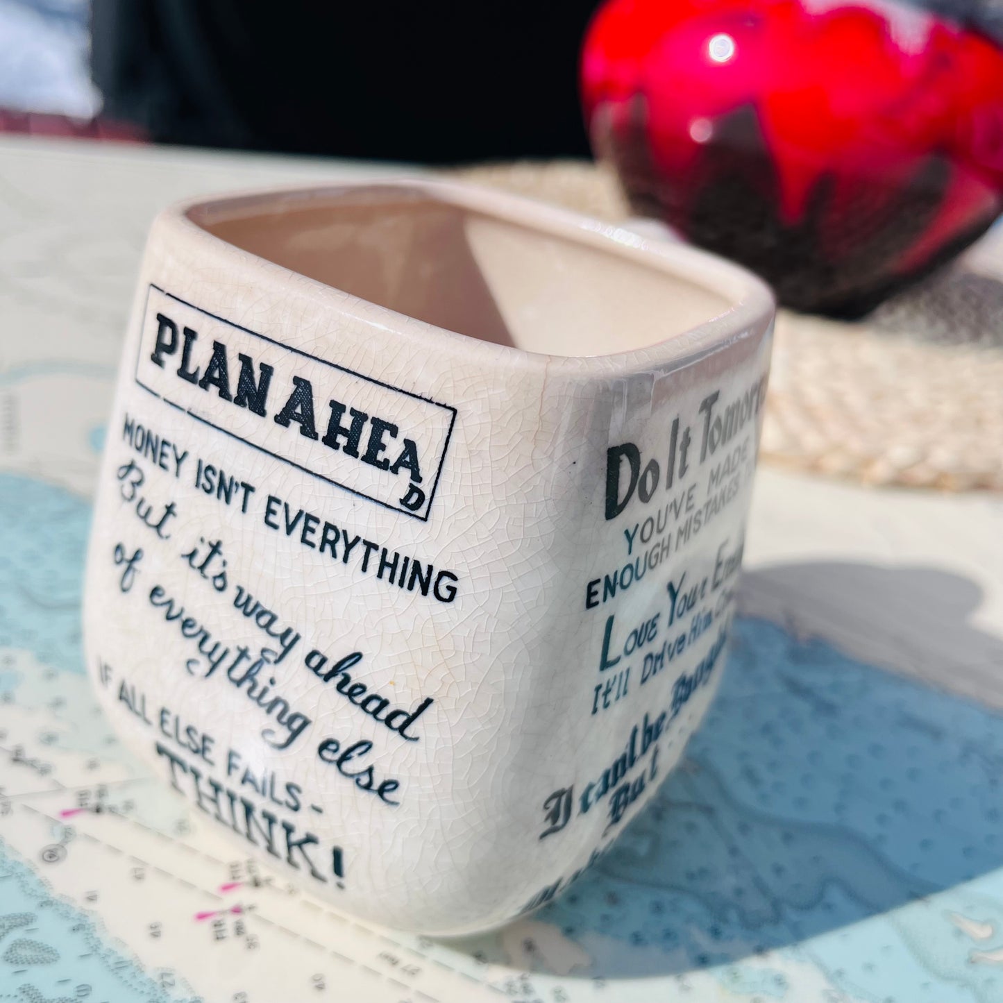 Vintage 70s Plan Ahead Graphic Mug