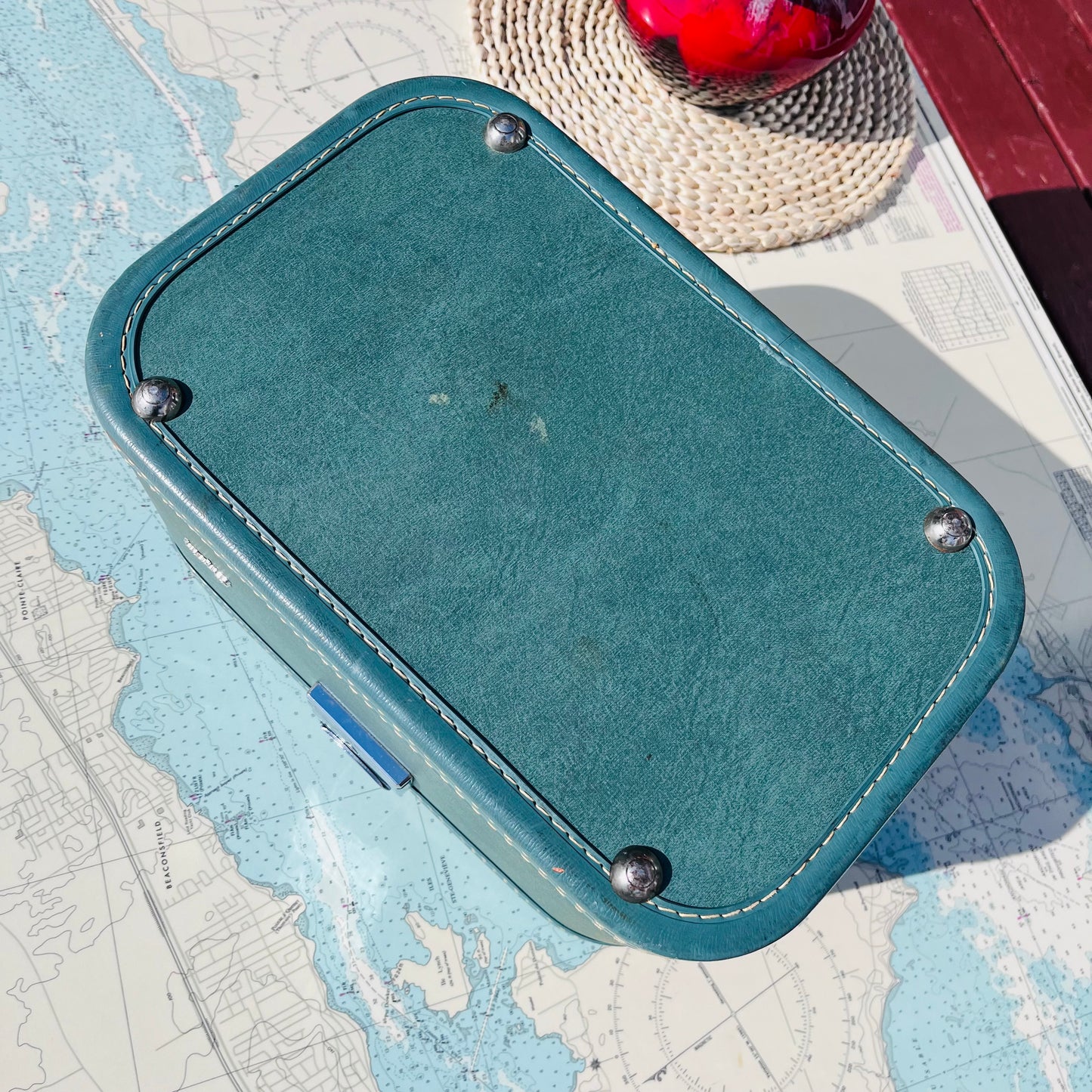 Vintage 60s Skyway Hard Shell Suitcase