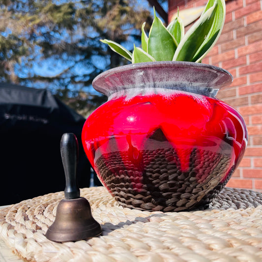 Vintage Mini Brass Bell with Wooden Handle
