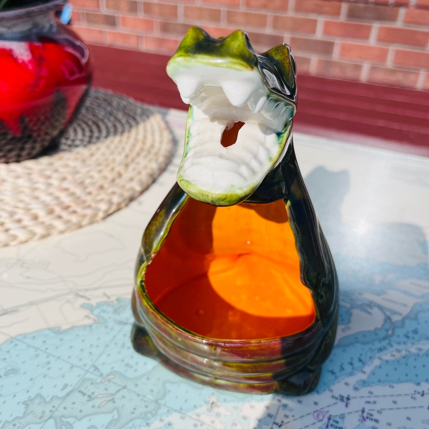 Vintage Crocodile / Alligator Kitchen Caddy