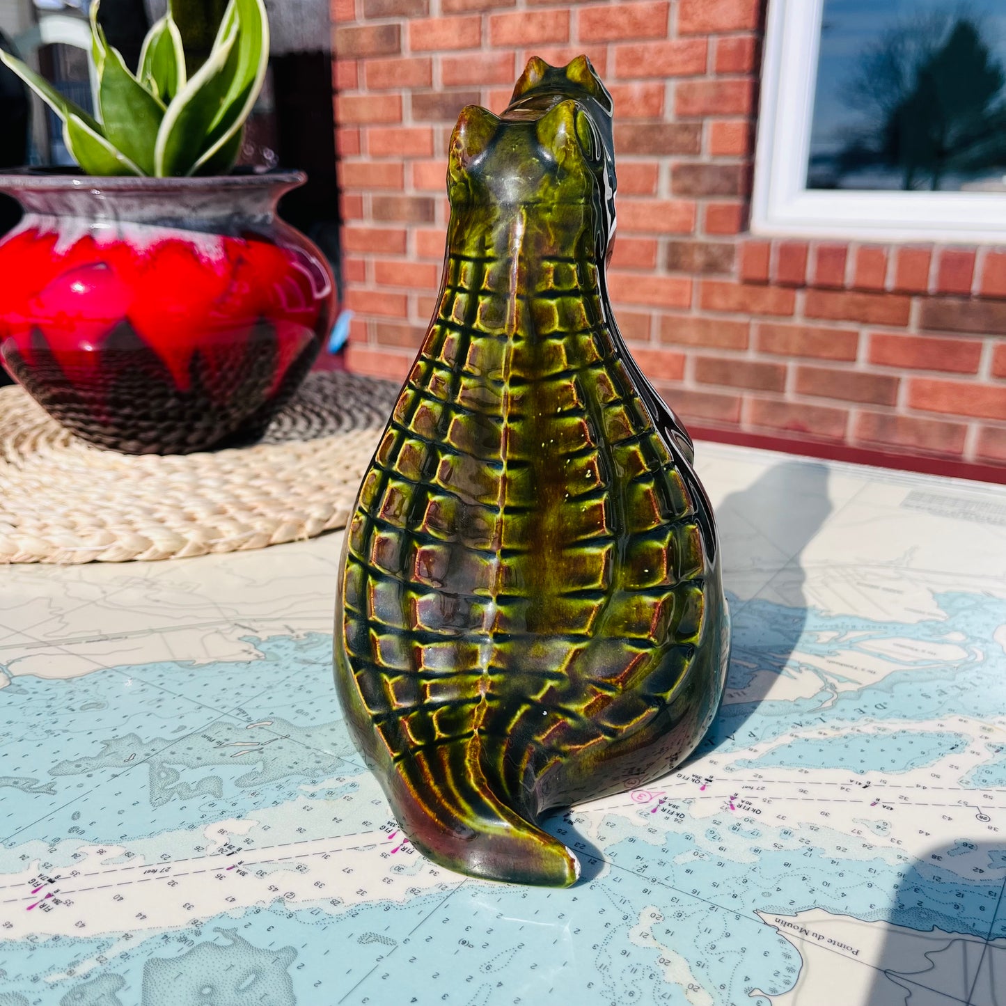 Vintage Crocodile / Alligator Kitchen Caddy