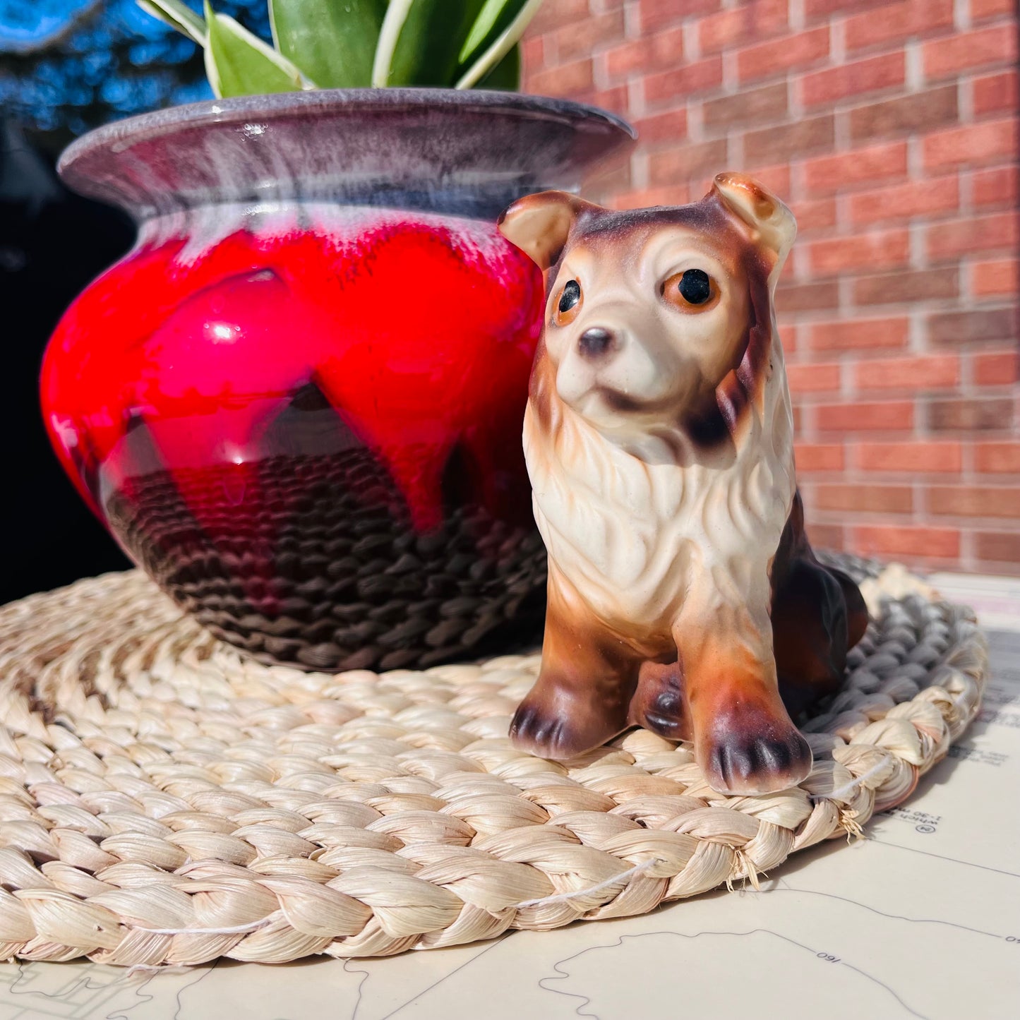 Vintage Ceramic Collie Made in Japan