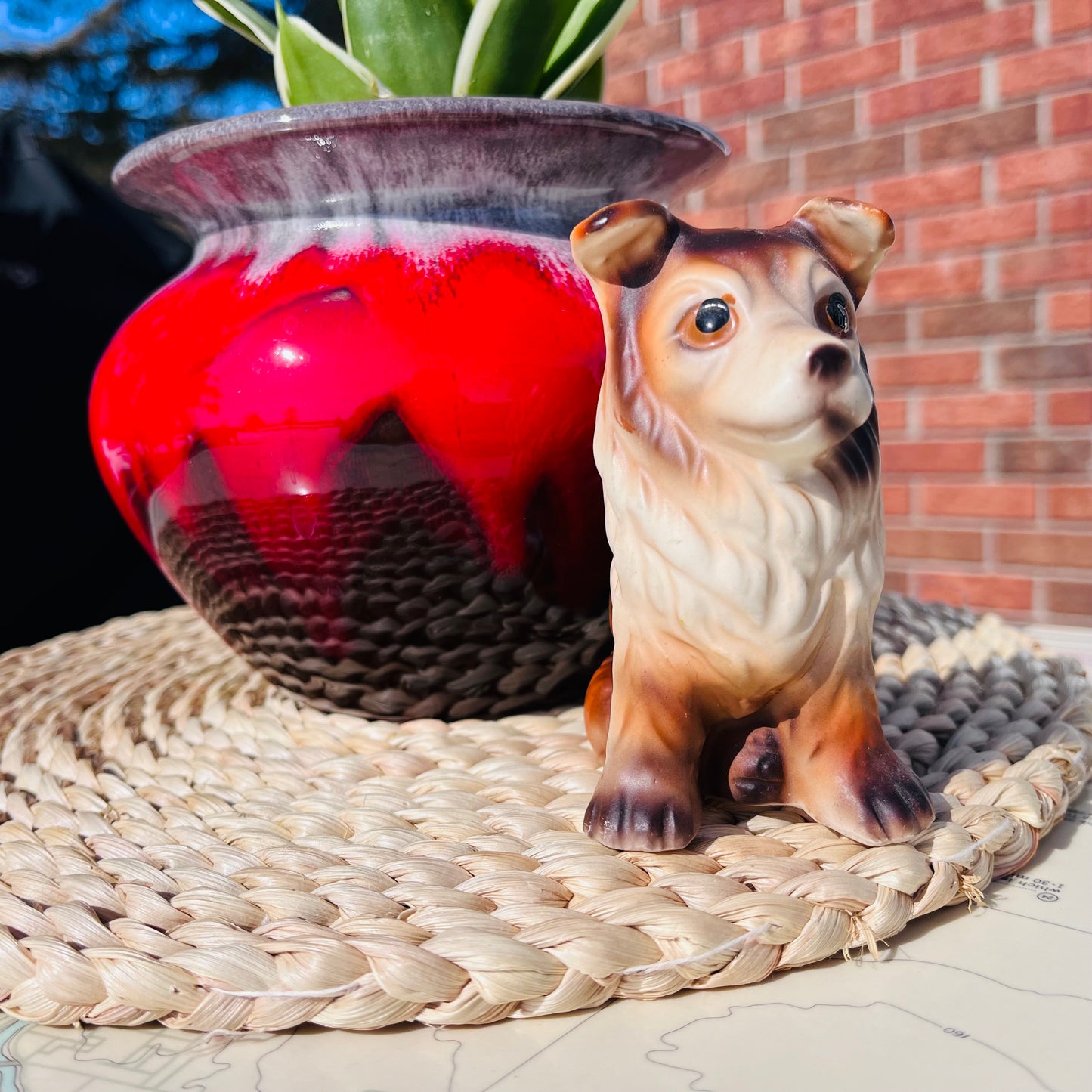 Vintage Ceramic Collie Made in Japan