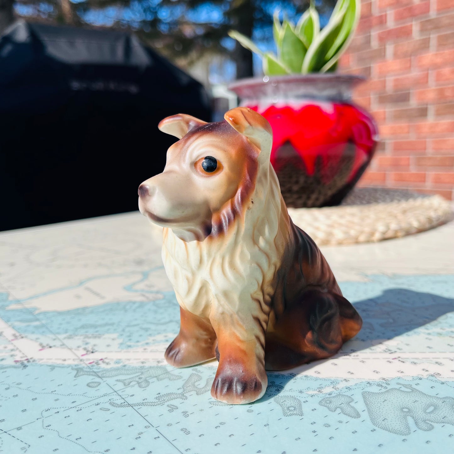 Vintage Ceramic Collie Made in Japan