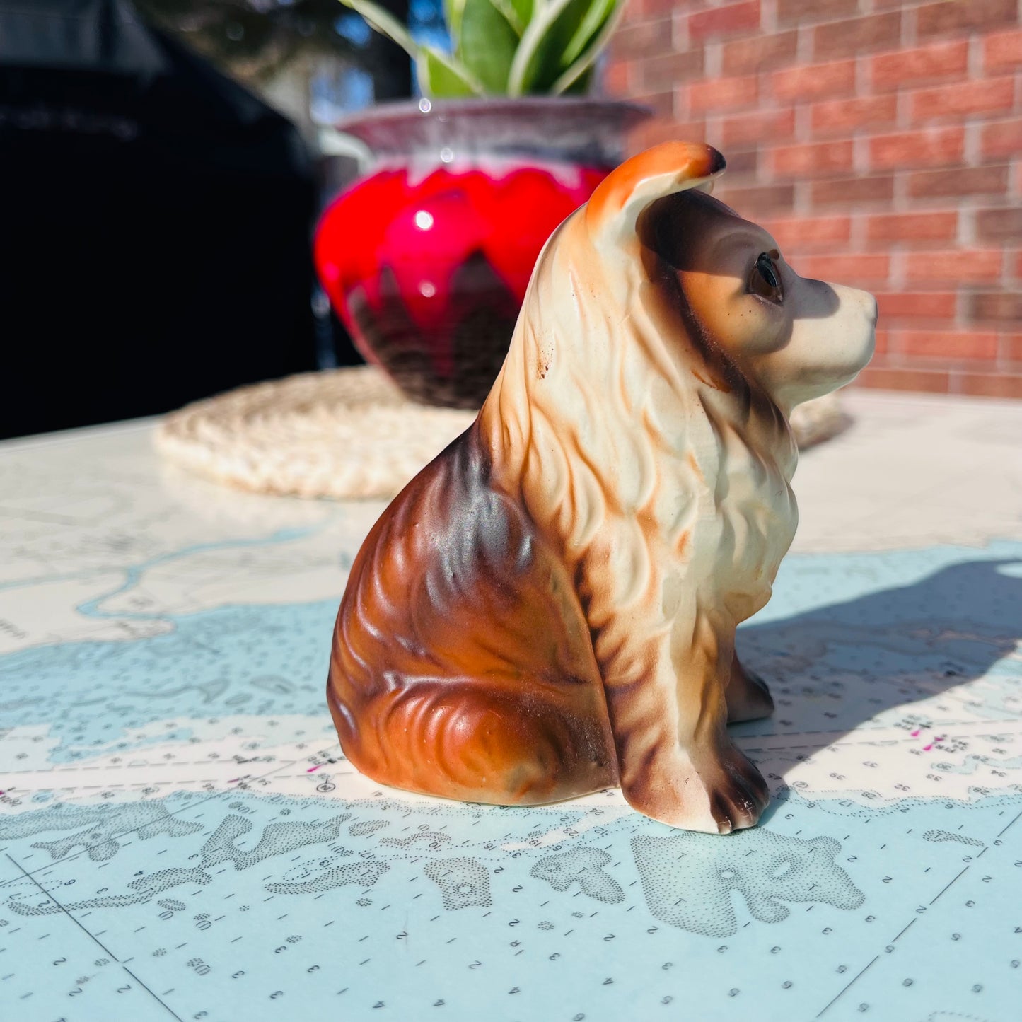 Vintage Ceramic Collie Made in Japan