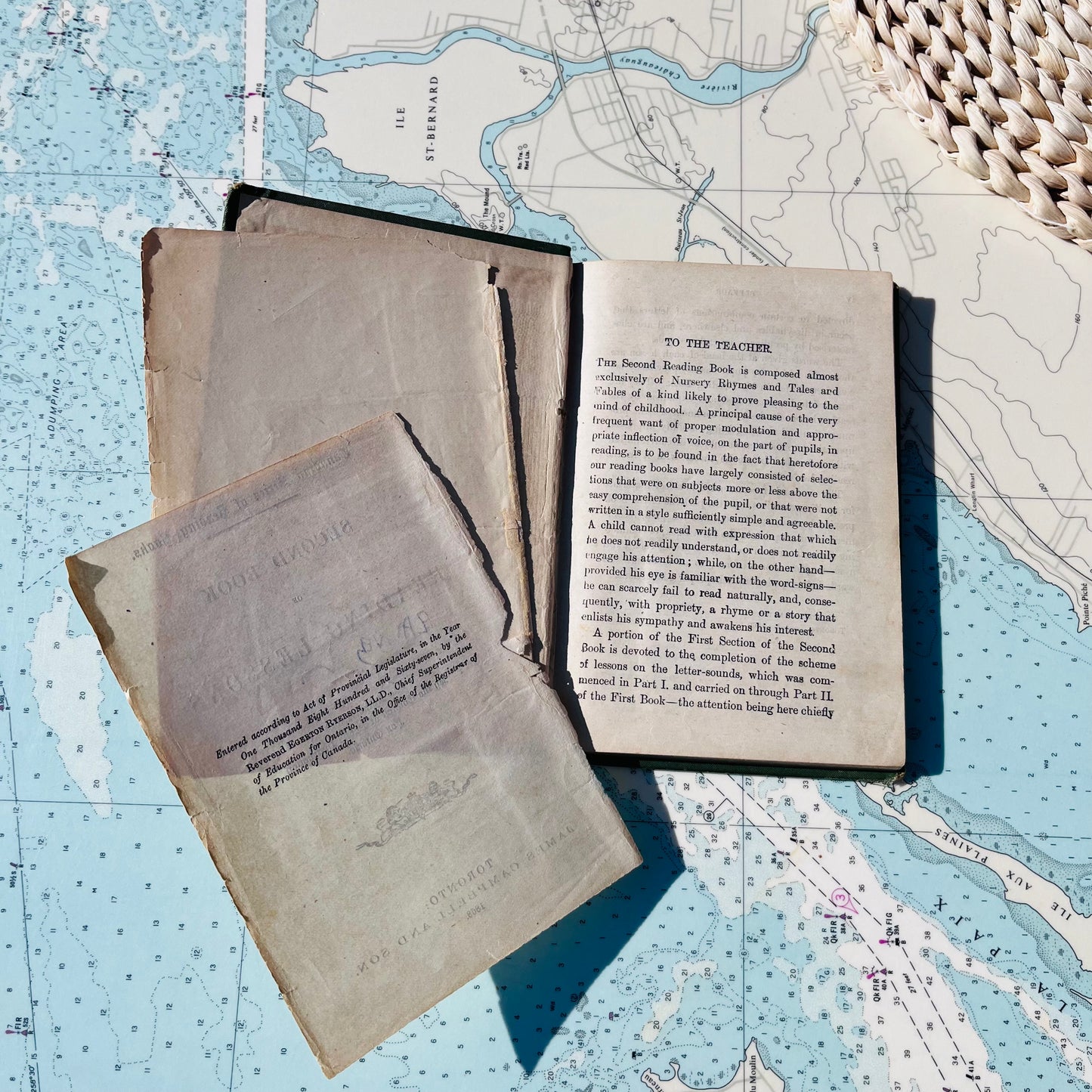 Antique 1868 Canadian Series of School Books Atlas Book 2