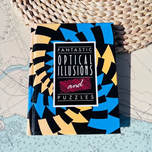 Vintage 1996 Fantastic Optical Illusions and Puzzles Hardcover Book
