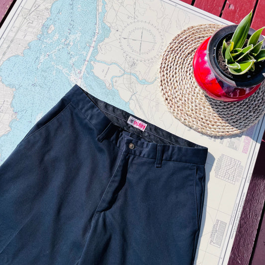 Lee Premium 2-Ply No Iron Black Straight Leg Pants