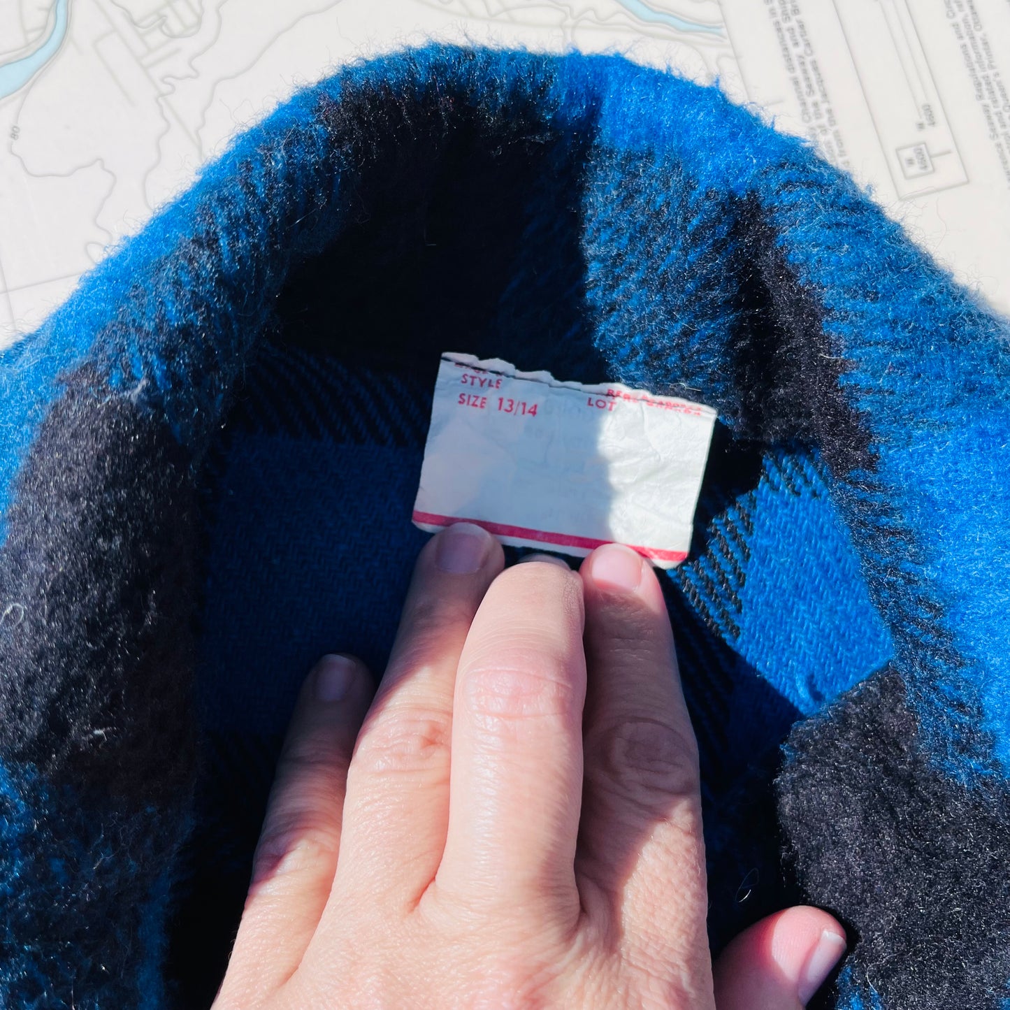 Vintage 70s Blue and Black Buffalo Plaid Jacket