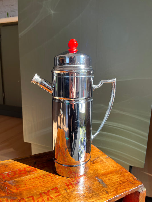 Vintage 1930s Art Deco Derby Shelton Chrome Cocktail Shaker
