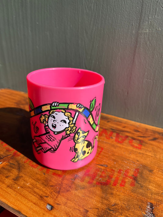 Vintage 90s Girl Guides  / Sparks Pink Plastic Cup