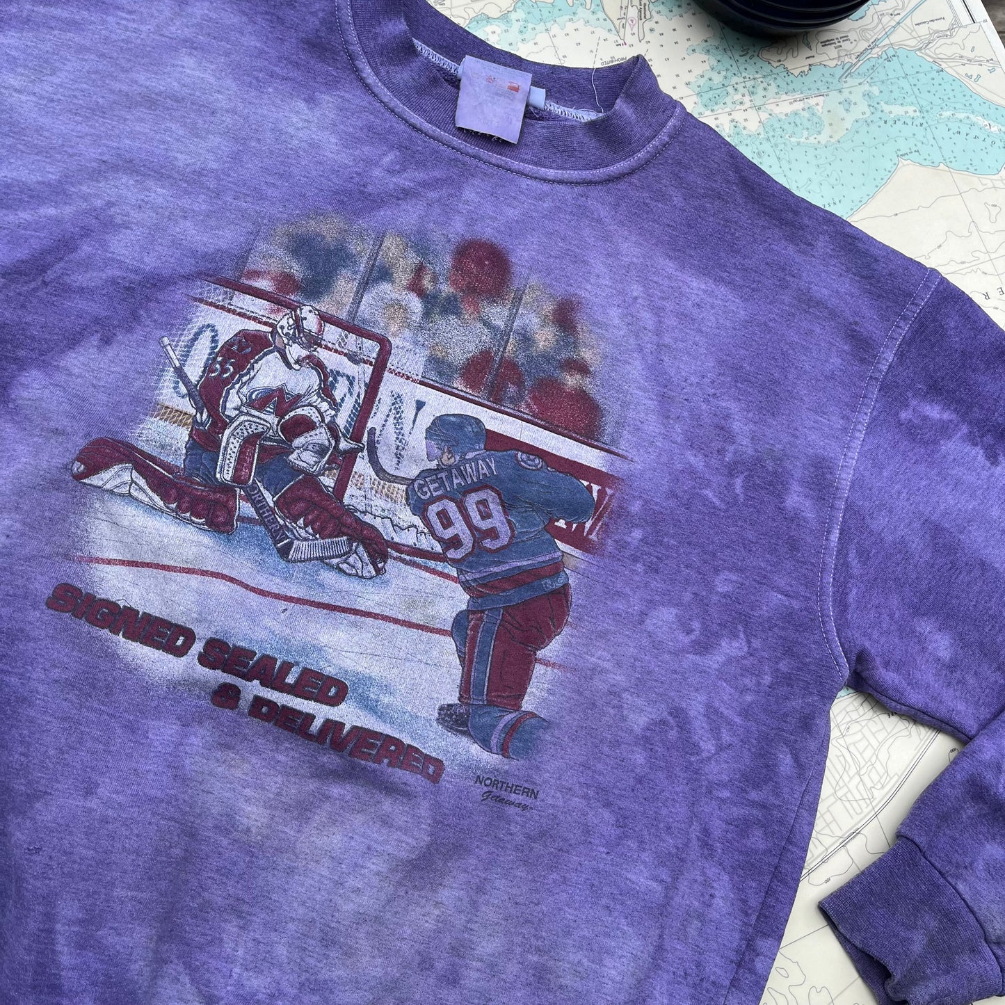 Vintage 90s Northern Getaway Hockey Sweatshirt