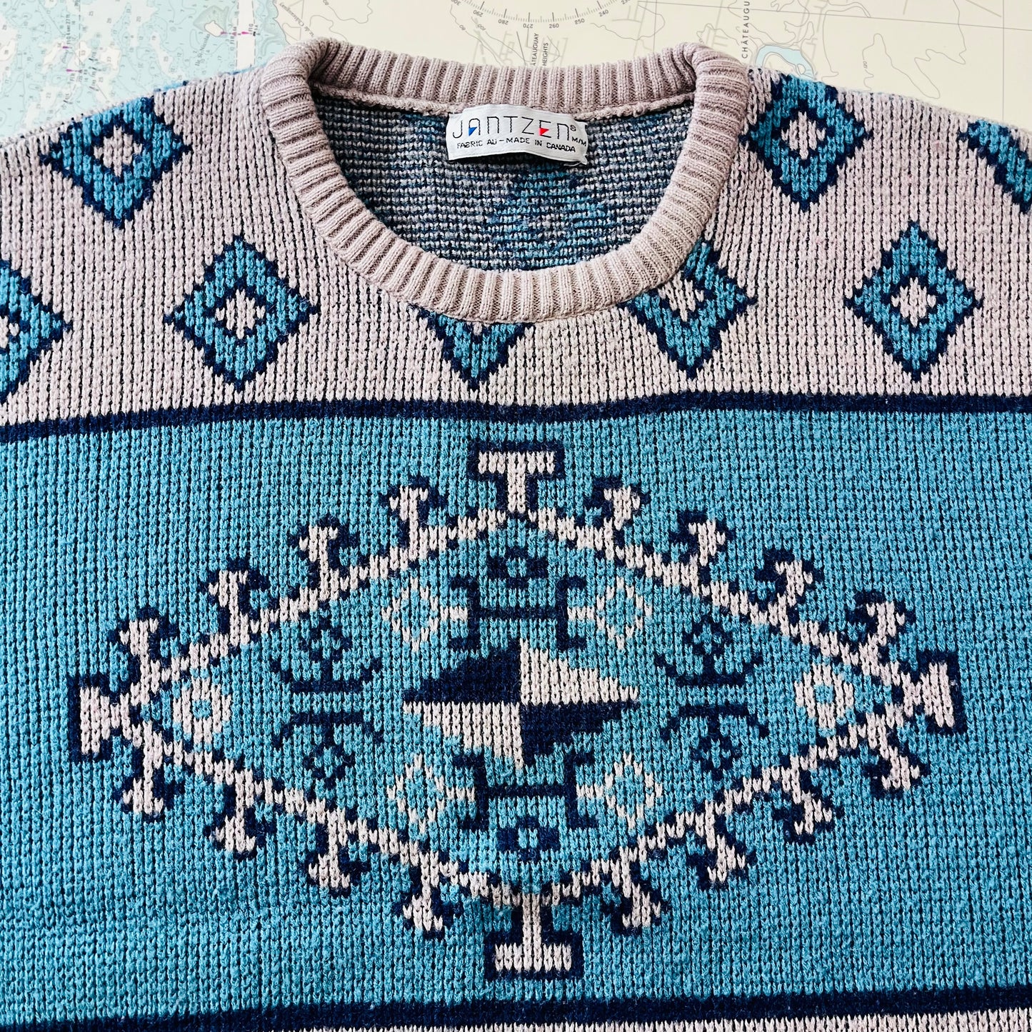 Vintage Jantzen Diamond Knit Sweater