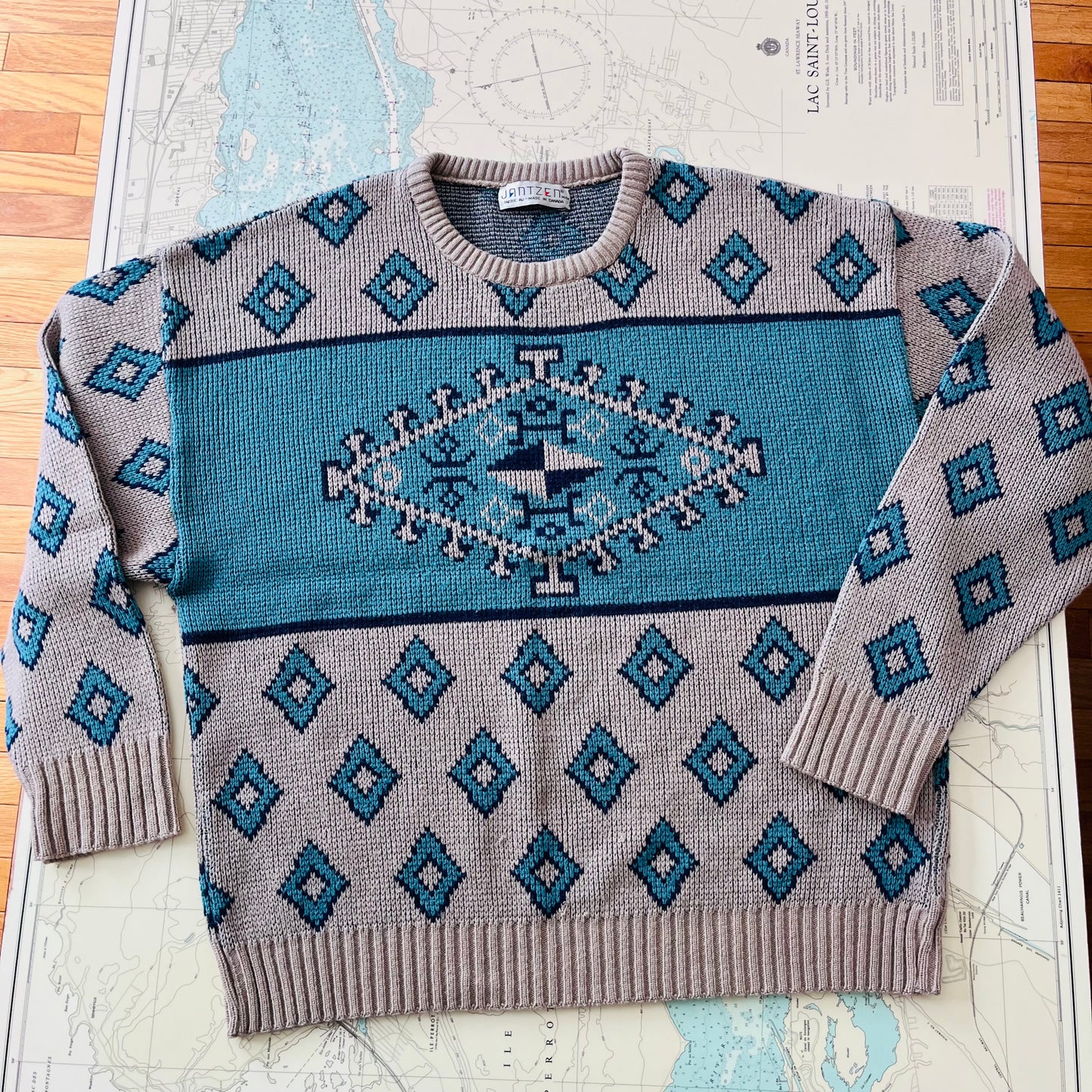 Vintage Jantzen Diamond Knit Sweater