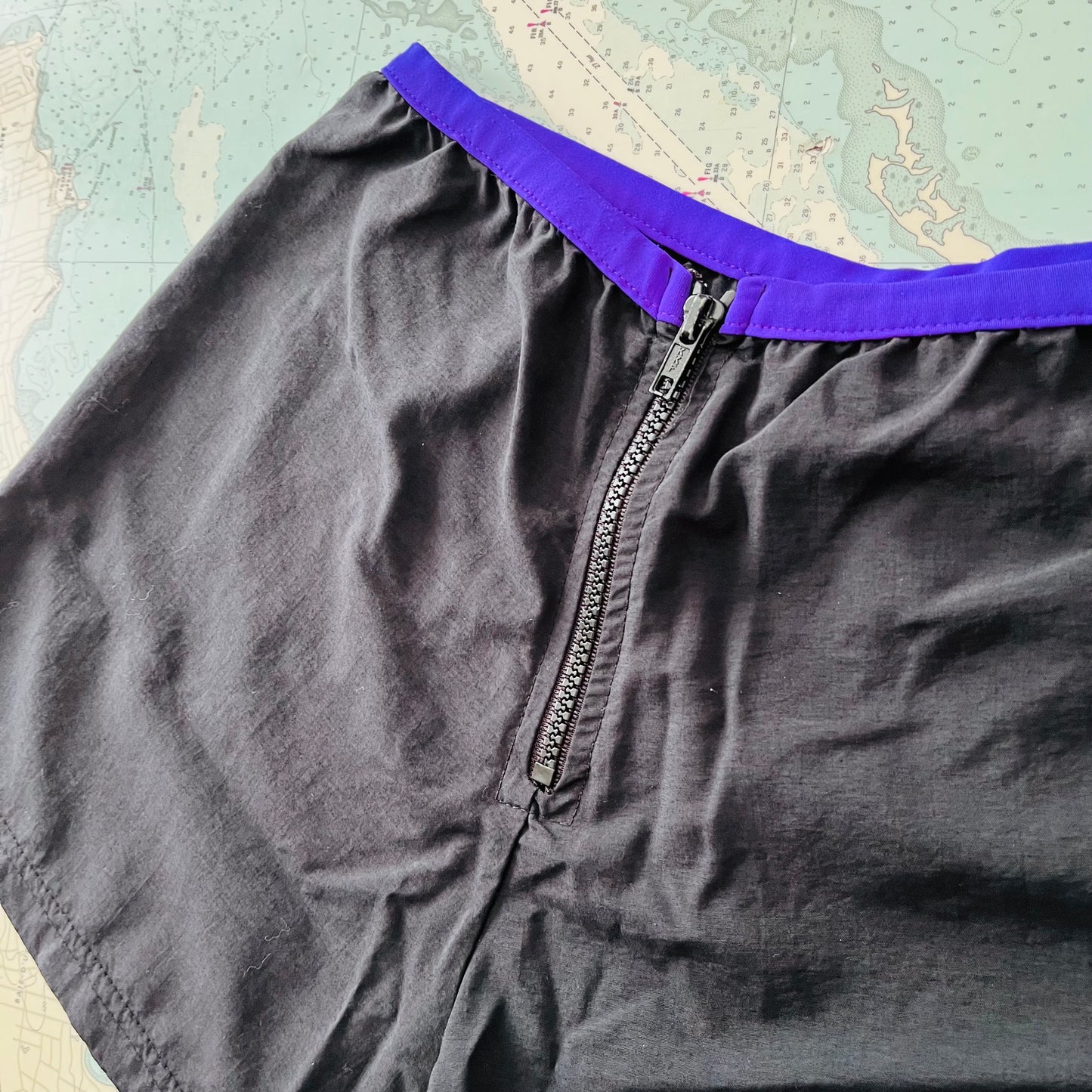 Vintage 90s Haddad Nylon Shorts with Zipper Fly