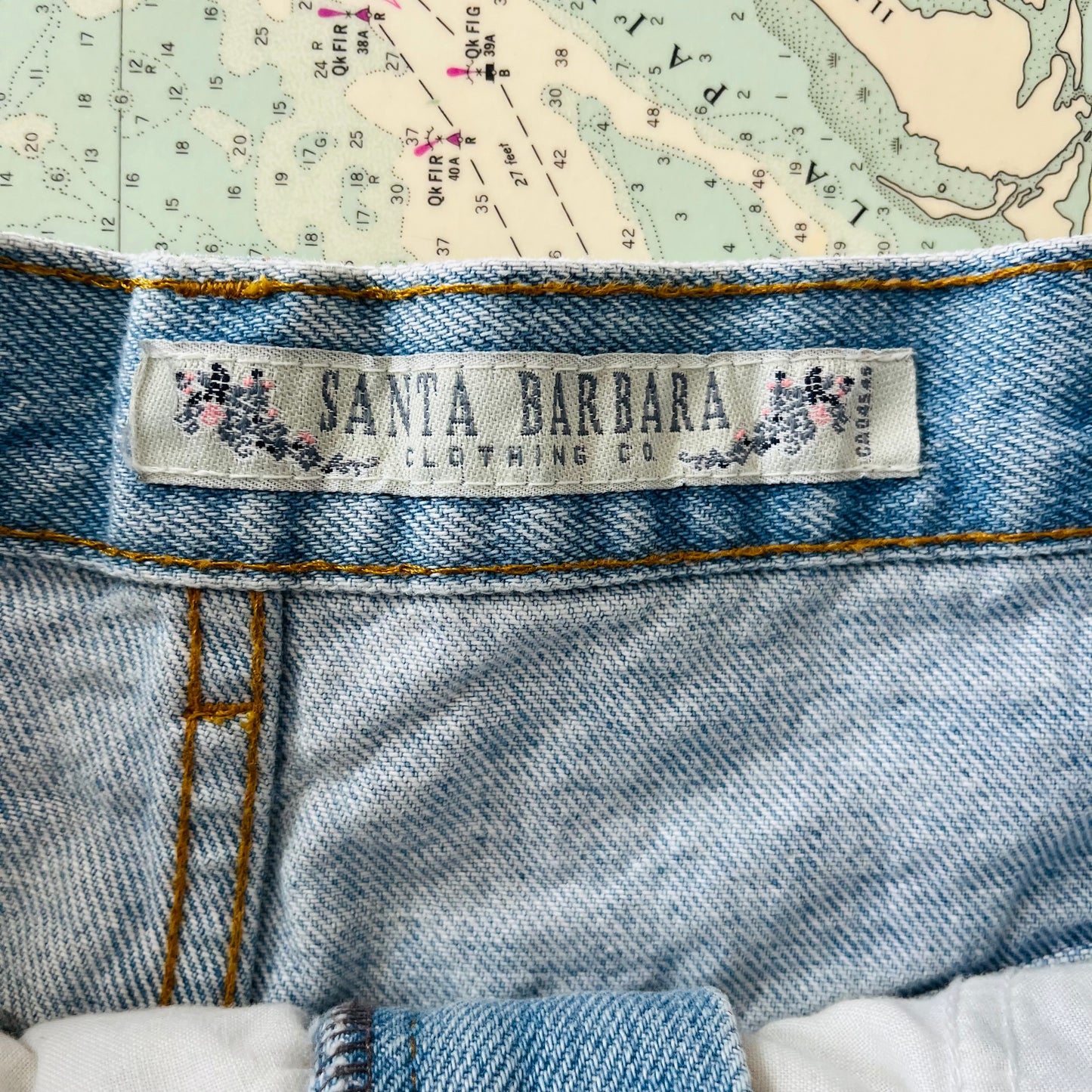 Vintage 90s Santa Barbara Cutoff Jean Shorts