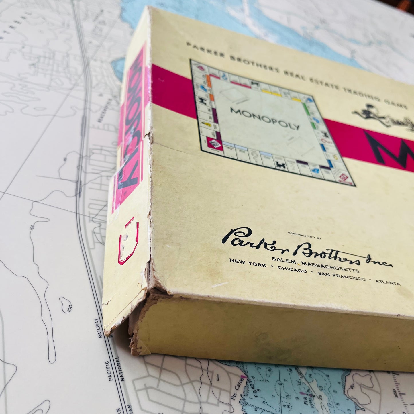 Vintage Mid Century Monopoly Parker Brothers Board Game