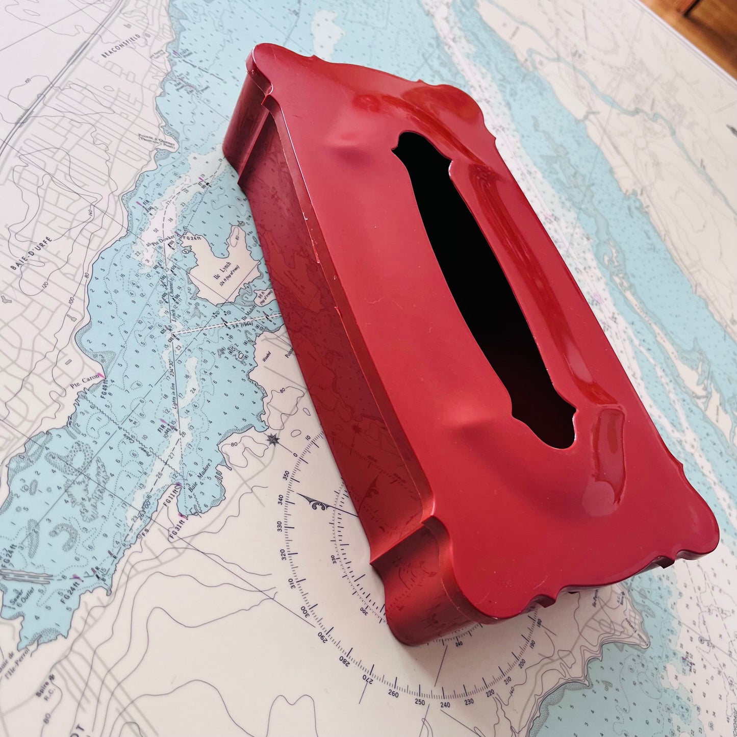Vintage 70s Burnt Orange Trelawney Plastic Tissue Box Cover