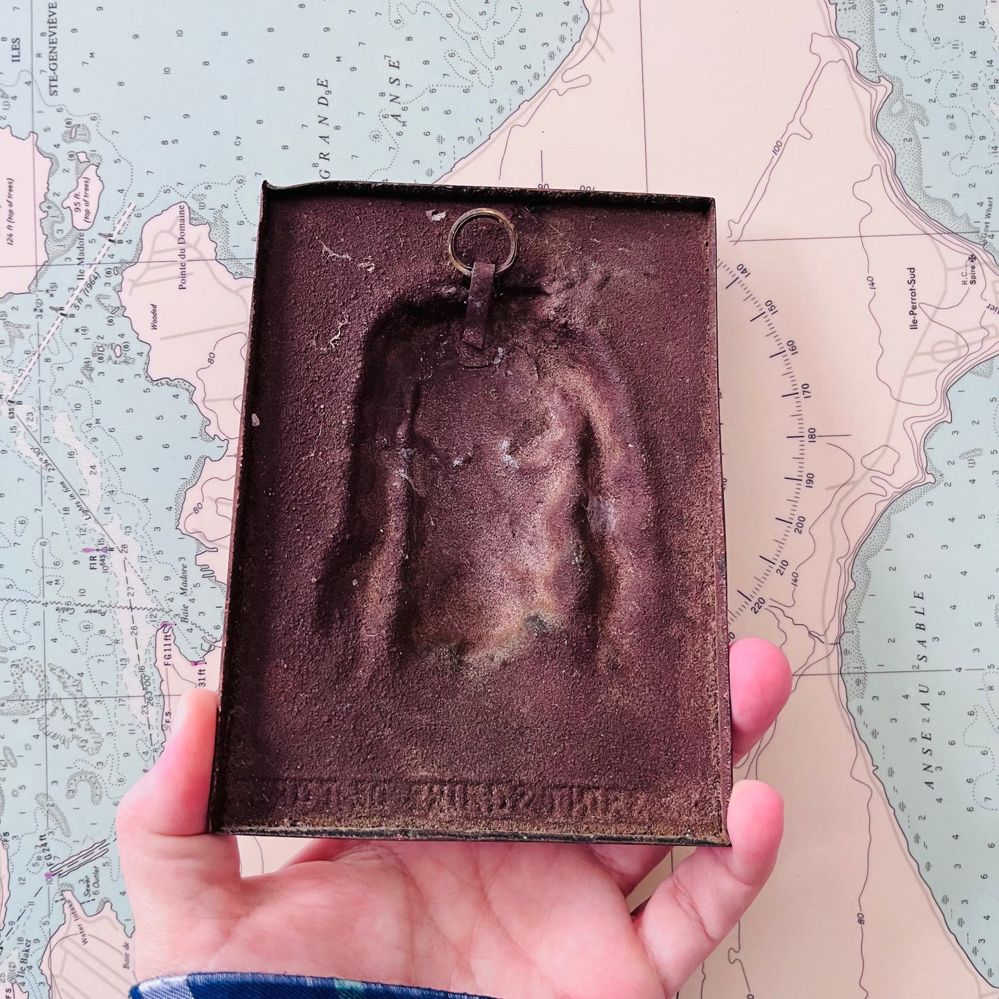Vintage Copper Relief Le Saint Suaire De Turin Jesus Plaque