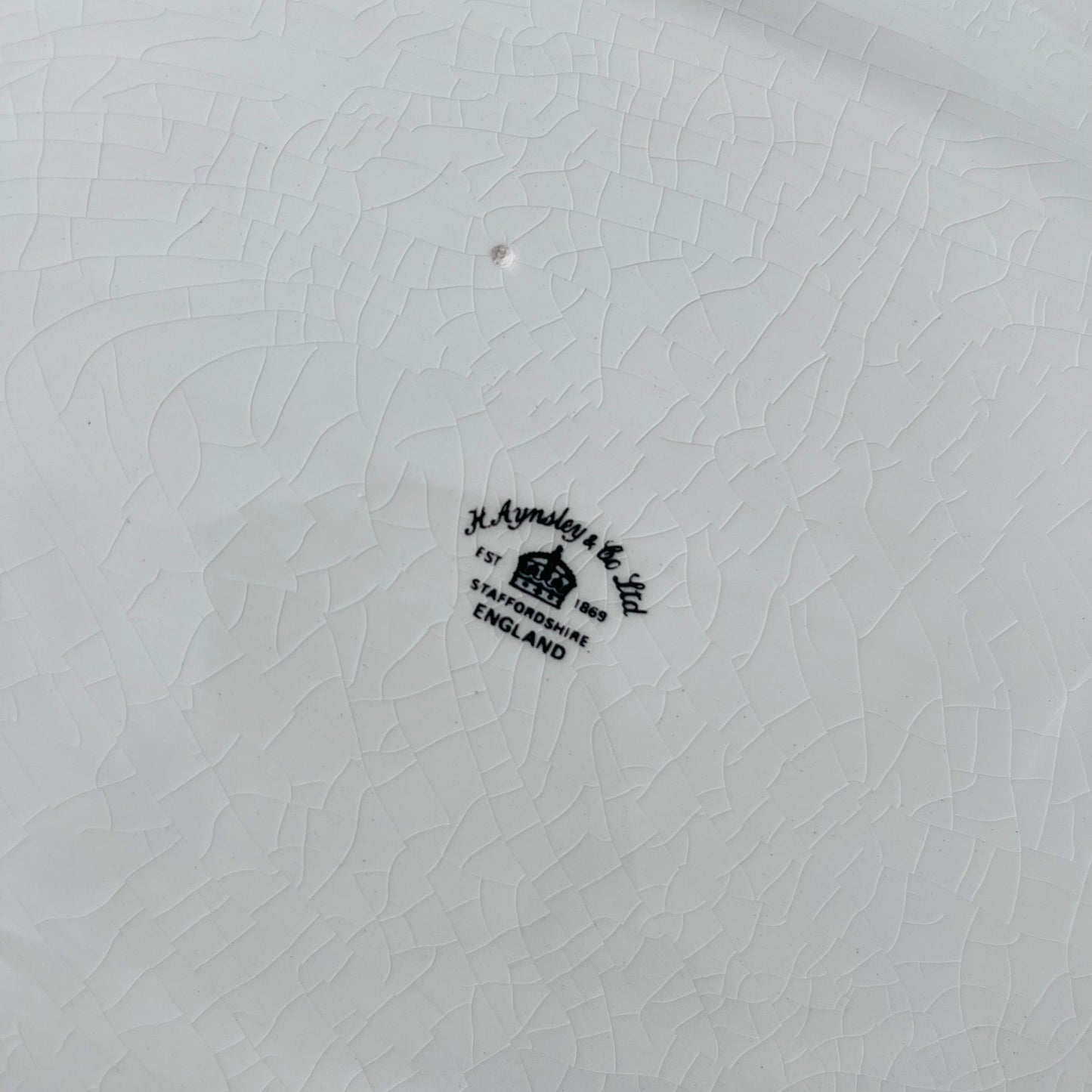 Vintage 70s Staffordshire England Ceramic Platter with Sun Design