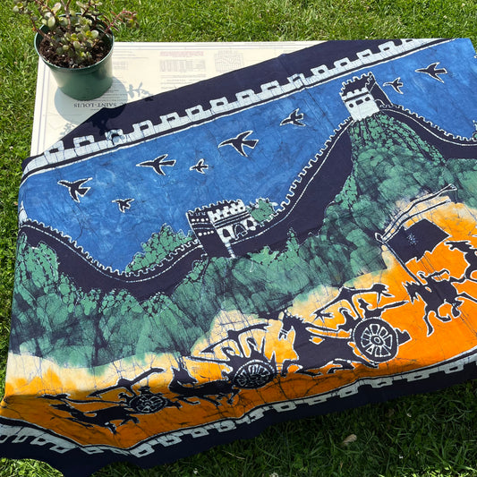 Vintage Large Great Wall Batik Wall Hanging / Tapestry