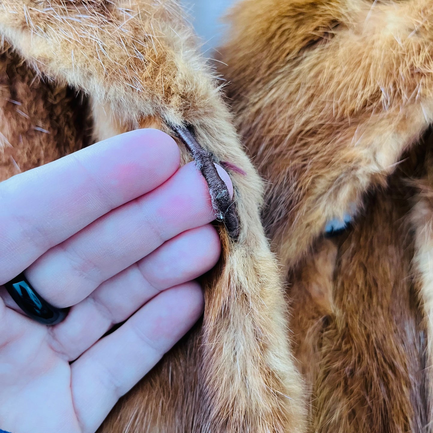 Vintage Red Fox Fur Jacket