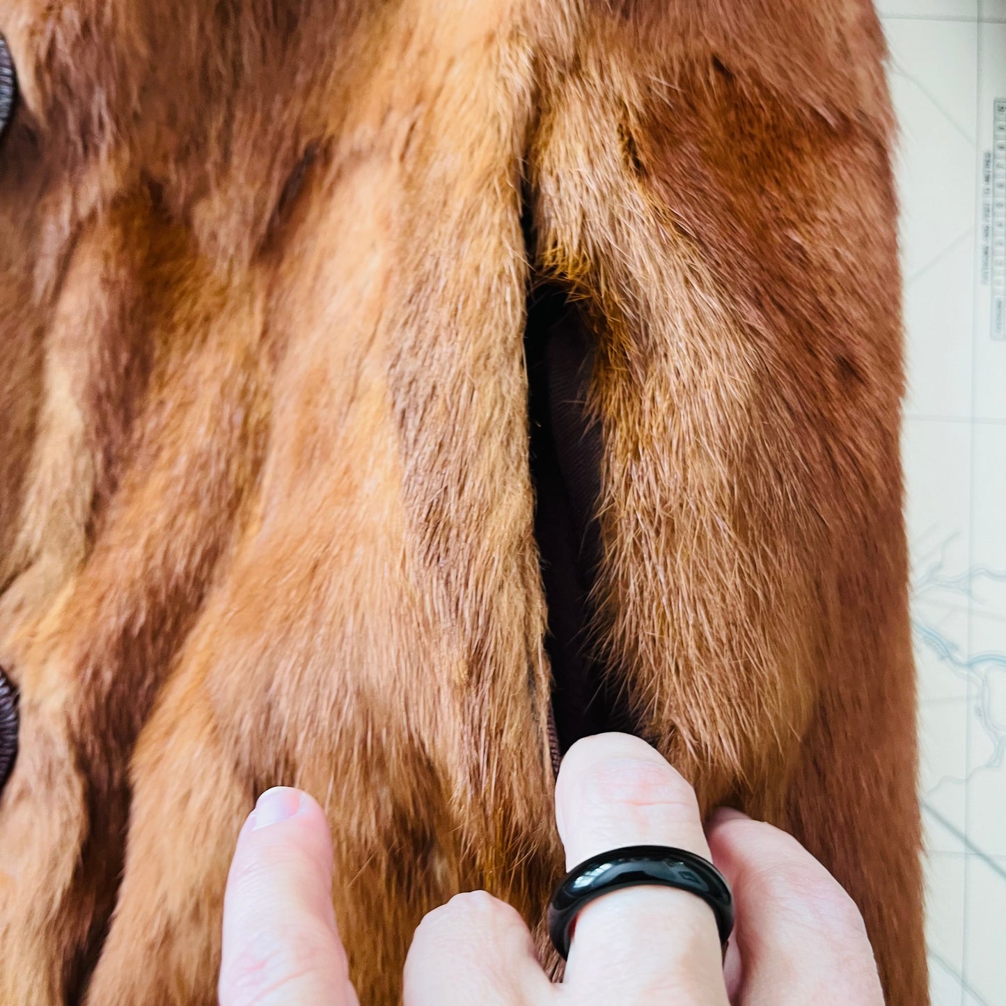 Vintage Red Fox Fur Jacket