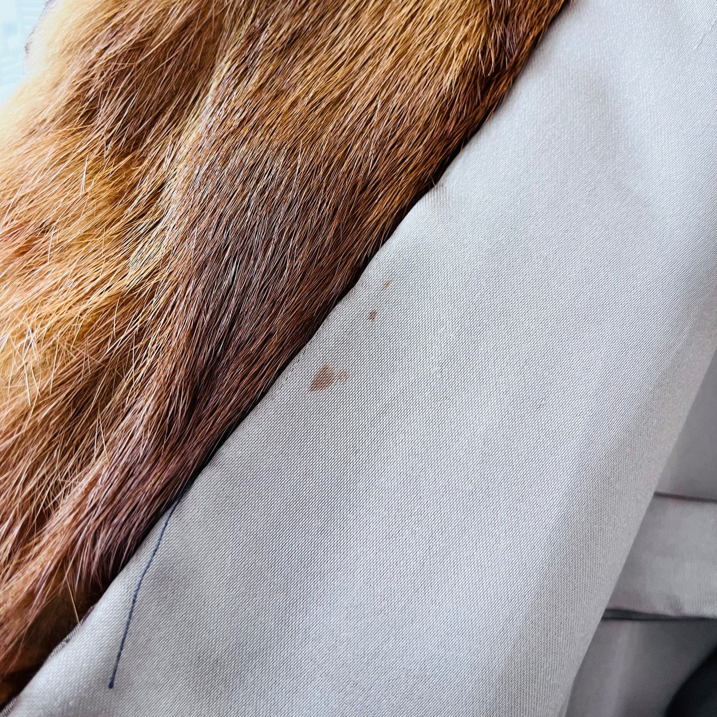 Vintage Red Fox Fur Jacket