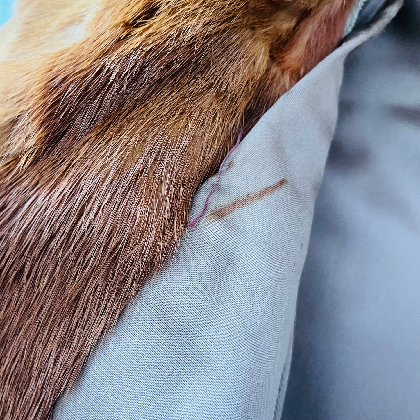 Vintage Red Fox Fur Jacket