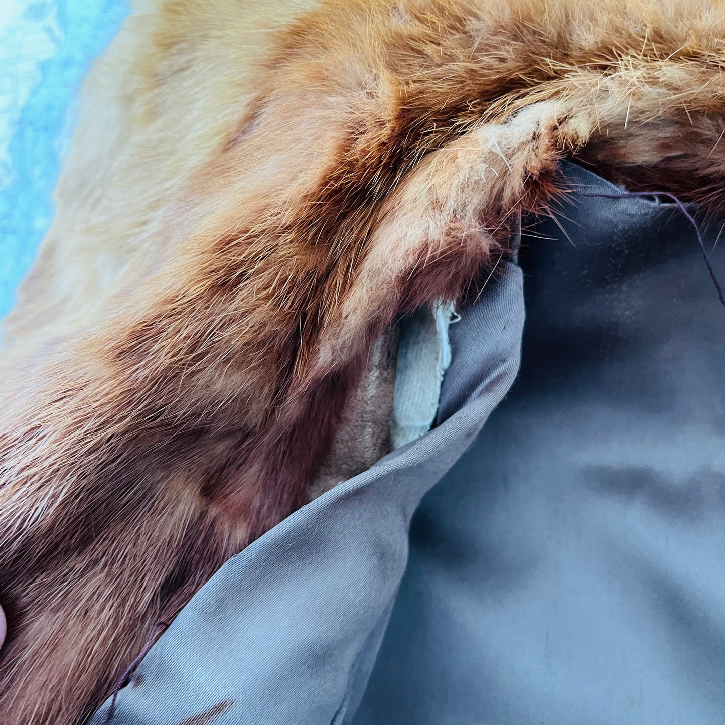 Vintage Red Fox Fur Jacket