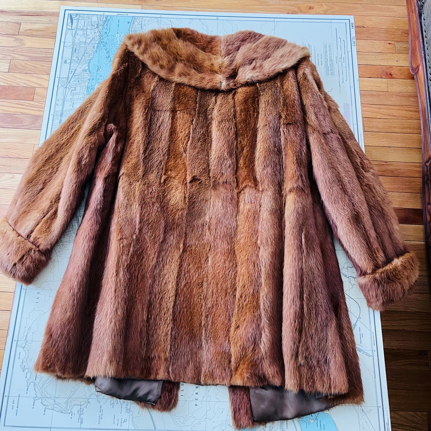 Vintage Red Fox Fur Jacket