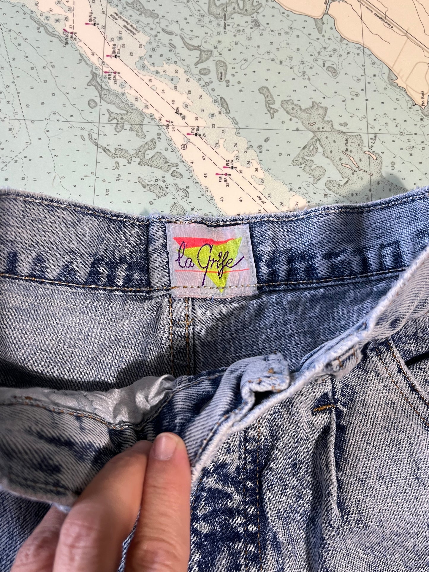 Vintage 80s La Griffe Acid Wash High Rise Jeans