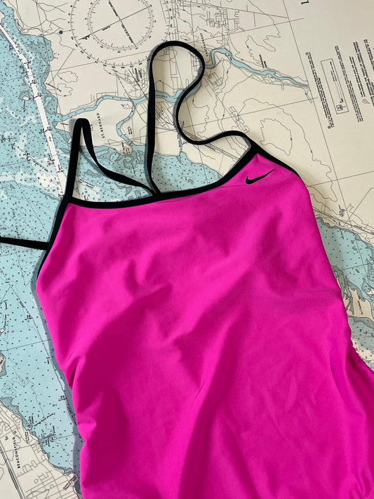Pink and Black Nike One Piece Bathing Suit