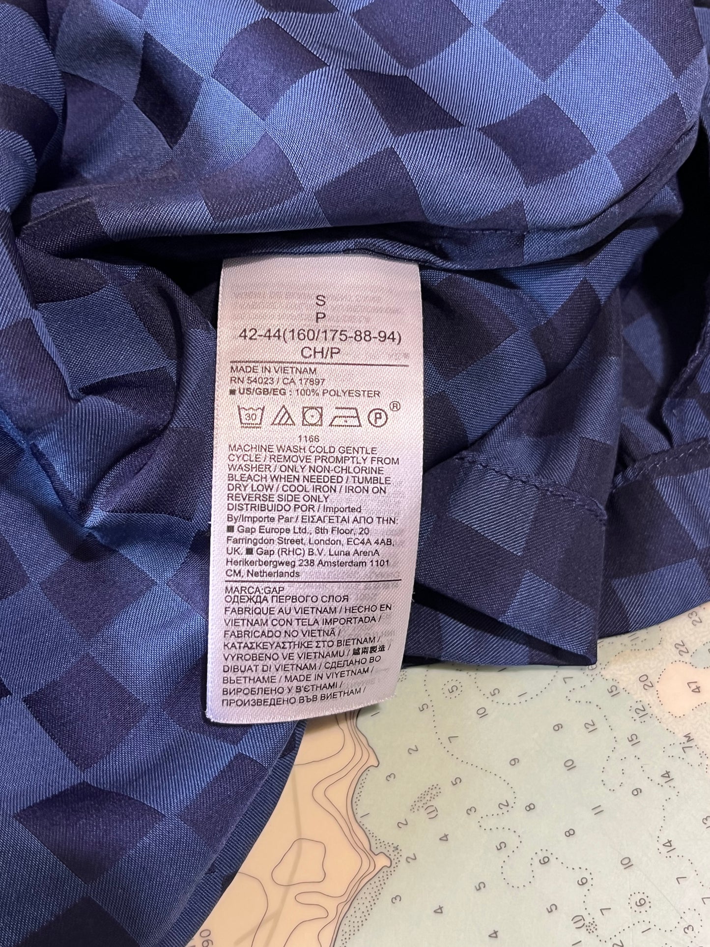 Gap Body Blue on Blue Checkered Blouse