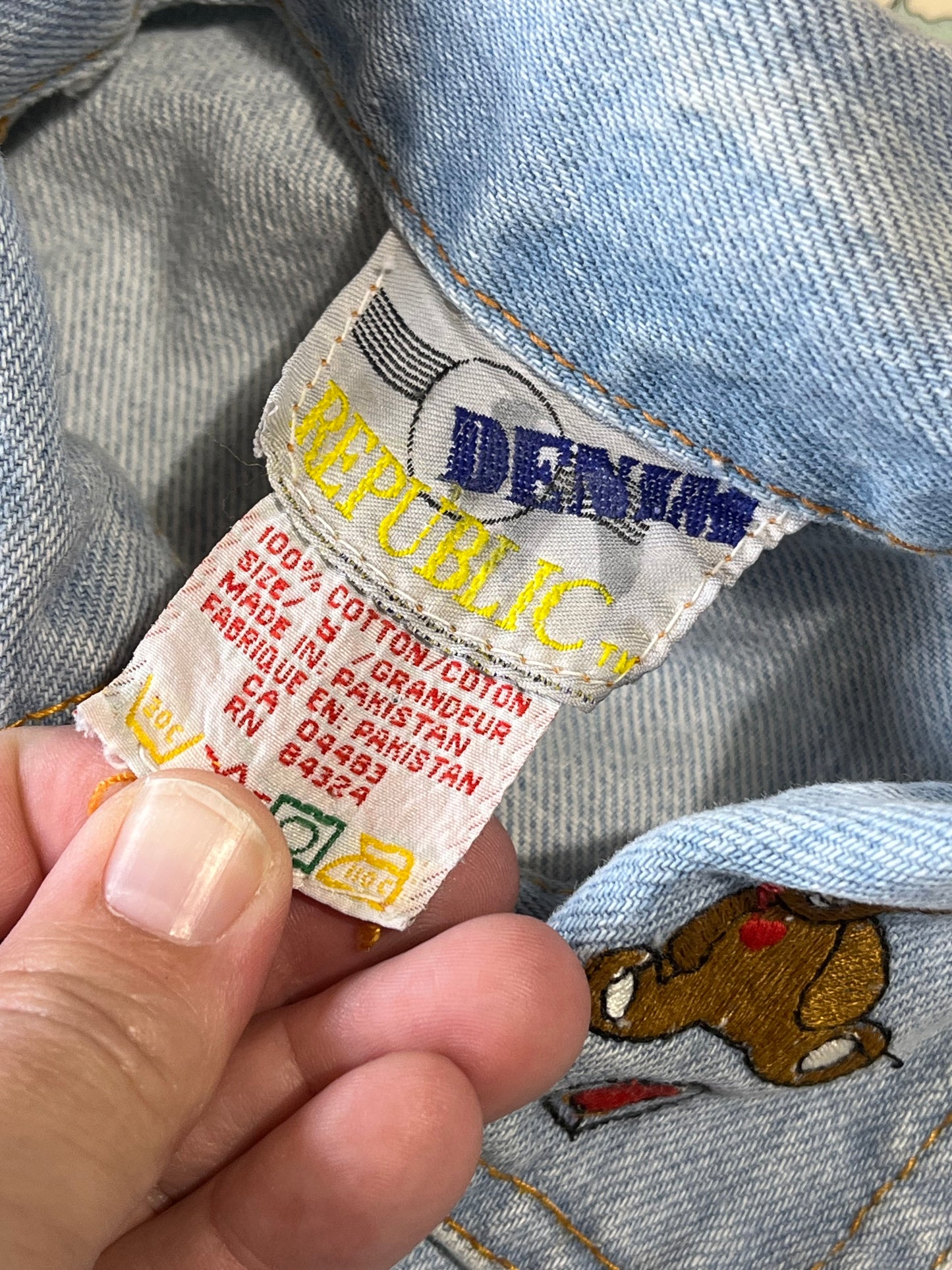 Vintage 90s Denim Republic Cropped Jean Vest