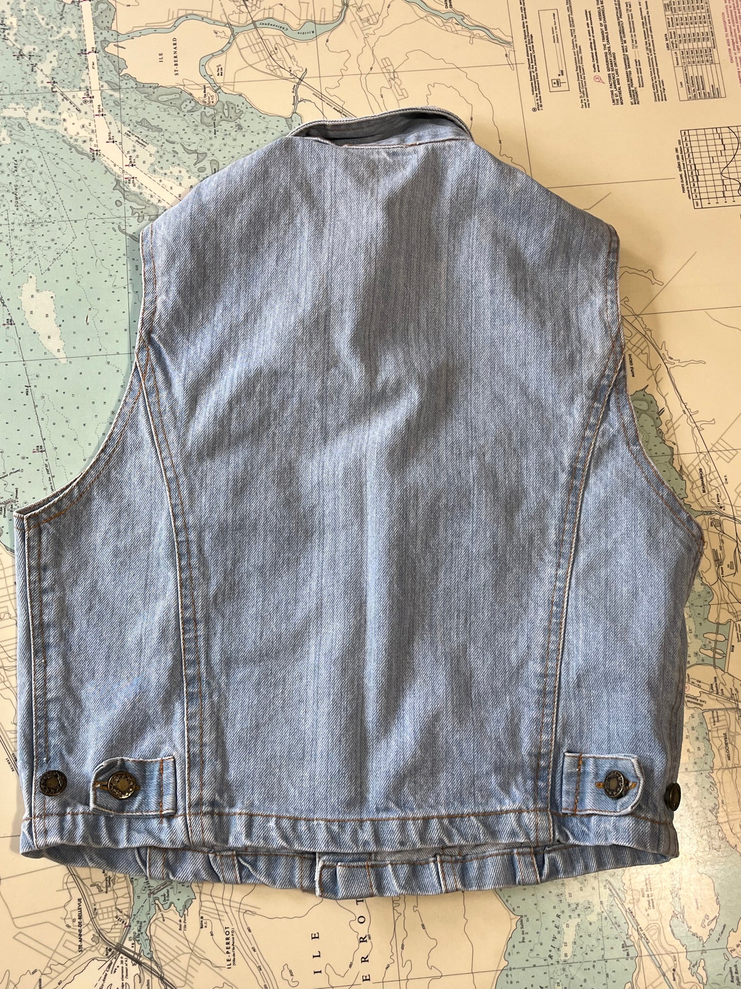 Vintage 90s Denim Republic Cropped Jean Vest