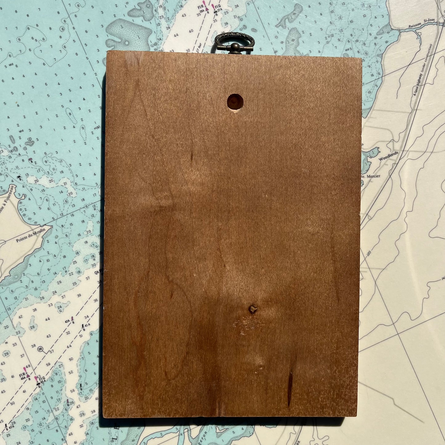 Vintage Kitschy Girl with Fruit Basket Wall Plaque